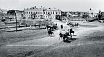 Соборная площадь в Промзине. Строительство нового храма. 1916 г.